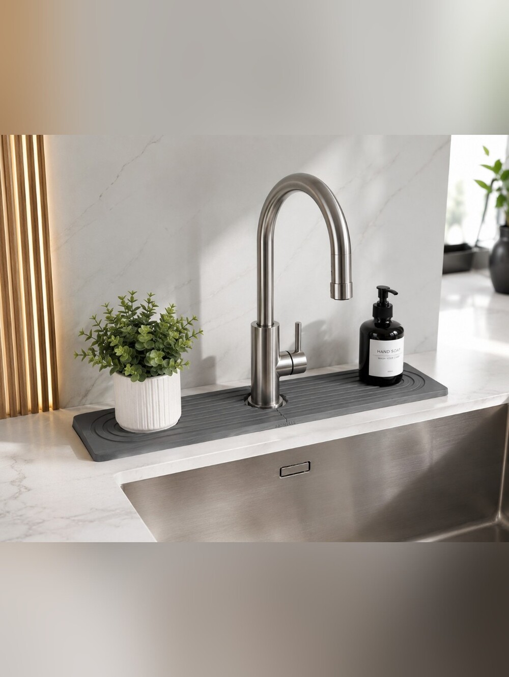 Diatomite Stone Faucet Mat Splash Guard Quick Dry Sink Counter Water Absorbent